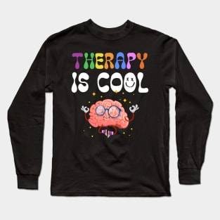 Therapy Is Cool BPD Bipolar Mental Health Awareness Long Sleeve T-Shirt